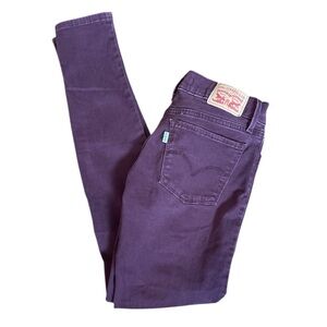 Levi's Women's Maroon 710 Super Skinny Pants Size 26
